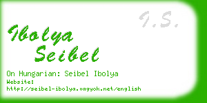 ibolya seibel business card